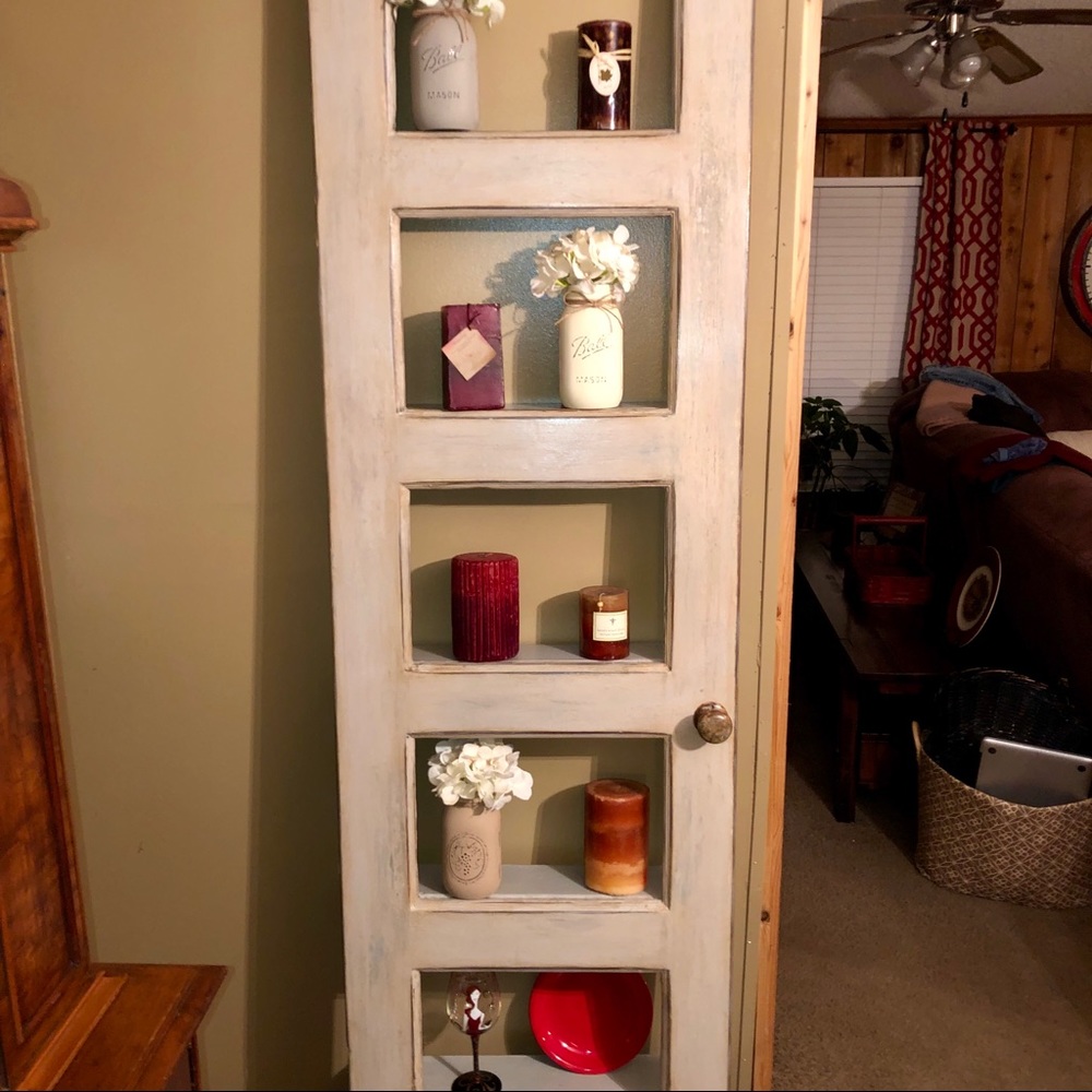 Lean to bookshelf